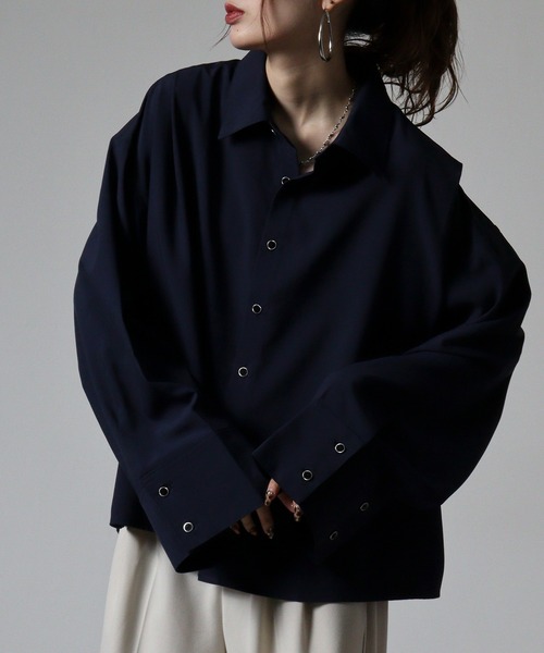 FUNALIVE（ファンアライブ）の「ciao ビッグカフスシャツ（シャツ/ブラウス・メンズ・チャコール/ネイビー/ホワイト/ボルドー/ブラック・M/L）」の17枚目の写真