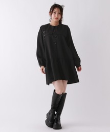 repipi armario | スクエアネックティアードワンピース(ワンピース)