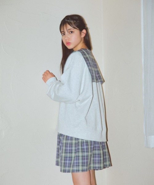 repipi armario（レピピ アルマリオ）の「スクエアネックティアードワンピース（ワンピース・キッズ・ブルー系その他/ブラック・SMALL/MEDIUM/LARGE）」の7枚目の写真