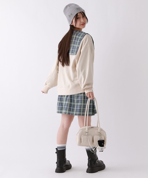 repipi armario（レピピ アルマリオ）の「スクエアネックティアードワンピース（ワンピース・キッズ・ブルー系その他/ブラック・SMALL/MEDIUM/LARGE）」の10枚目の写真