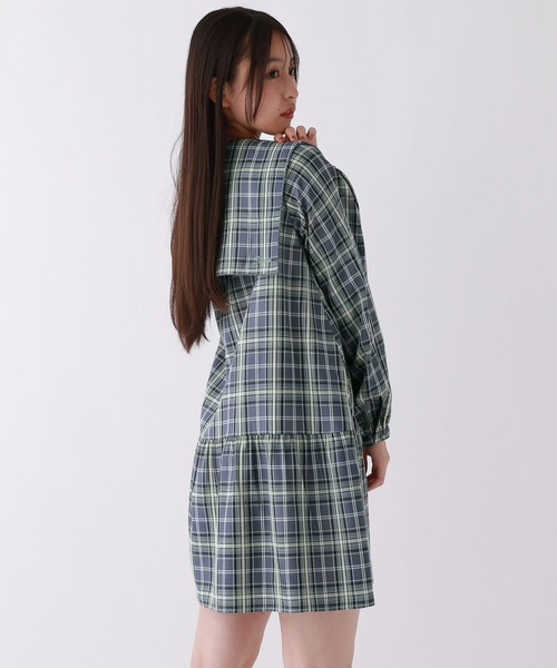 repipi armario（レピピ アルマリオ）の「スクエアネックティアードワンピース（ワンピース・キッズ・ブルー系その他/ブラック・SMALL/MEDIUM/LARGE）」の11枚目の写真