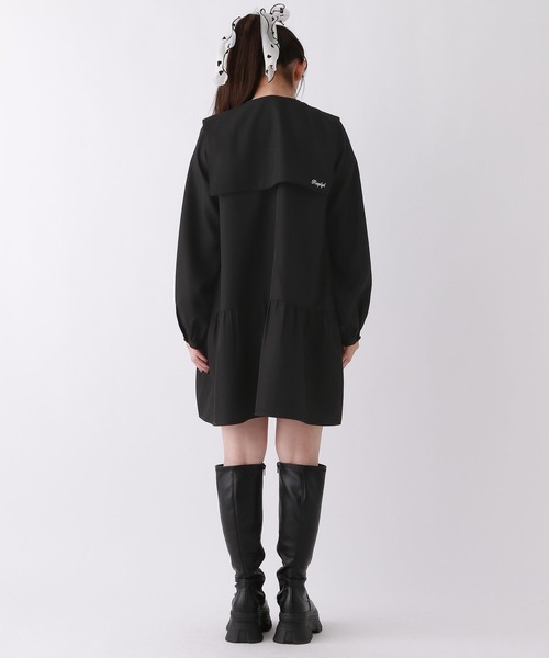 repipi armario（レピピ アルマリオ）の「スクエアネックティアードワンピース（ワンピース・キッズ・ブルー系その他/ブラック・SMALL/MEDIUM/LARGE）」の14枚目の写真