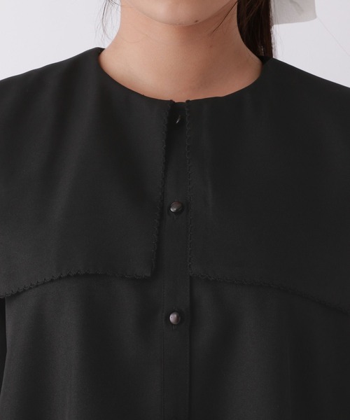 repipi armario（レピピ アルマリオ）の「スクエアネックティアードワンピース（ワンピース・キッズ・ブルー系その他/ブラック・SMALL/MEDIUM/LARGE）」の15枚目の写真