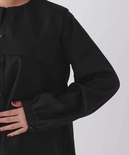 repipi armario（レピピ アルマリオ）の「スクエアネックティアードワンピース（ワンピース・キッズ・ブルー系その他/ブラック・SMALL/MEDIUM/LARGE）」の16枚目の写真