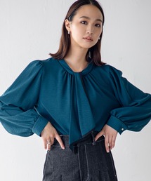 MILLION CARATS | 【マルチWAY】大人女子必見の万能ブラウス！シーンに合わせてアレンジ自在！チーフタイ付き配色ブラウス(シャツ/ブラウス)