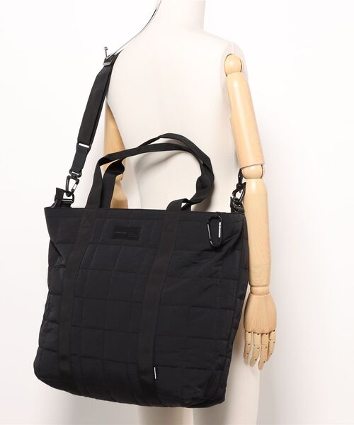 ADAMPATEK】square quilt shoulder tote bag/スクエアキルトビッグ