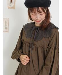 Samansa Mos2 | 【抗菌防臭】ミニ裏毛ギャザーカットソー(Tシャツ/カットソー)