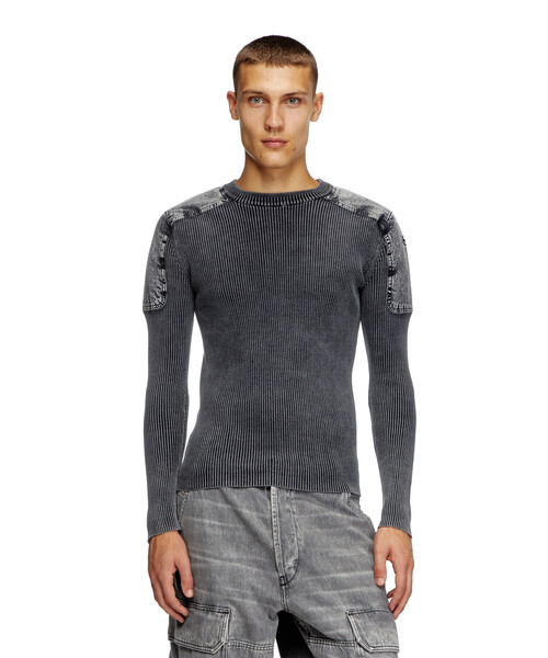 DIESEL（ディーゼル）の「メンズ プルオーバーコットンニット K-MARTIN（ニット/セーター・メンズ・グレー/ブルー系その他・MEDIUM/LARGE/X-LARGE/SMALL/X-SMALL/XX-LARGE）」の7枚目の写真