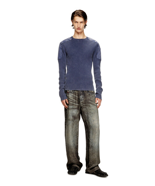 DIESEL（ディーゼル）の「メンズ プルオーバーコットンニット K-MARTIN（ニット/セーター・メンズ・グレー/ブルー系その他・MEDIUM/LARGE/X-LARGE/SMALL/X-SMALL/XX-LARGE）」の14枚目の写真