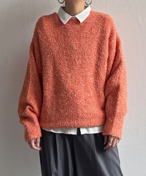 LBC(エルビーシー)の「リサイクルモコモコ2WAYカーディガン(カーディガン/ボレロ・レディース・イエロー/オレンジ/ブルー/チャコール・M)」の4枚目の写真