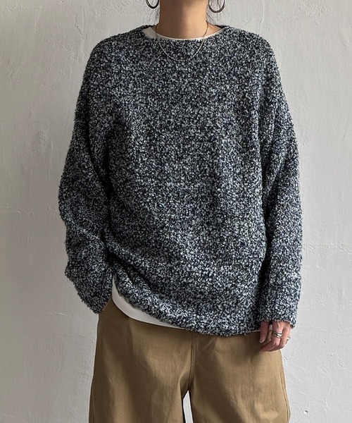 LBC(エルビーシー)の「リサイクルモコモコ2WAYカーディガン(カーディガン/ボレロ・レディース・イエロー/オレンジ/ブルー/チャコール・M)」の2枚目の写真