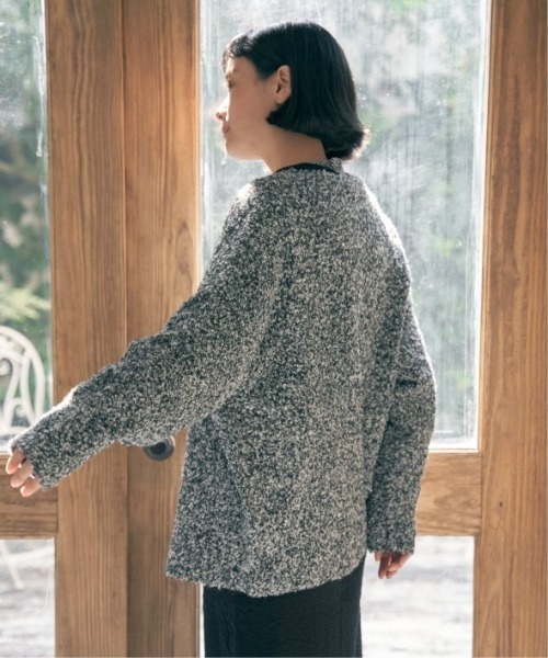 LBC(エルビーシー)の「リサイクルモコモコ2WAYカーディガン(カーディガン/ボレロ・レディース・イエロー/オレンジ/ブルー/チャコール・M)」の9枚目の写真