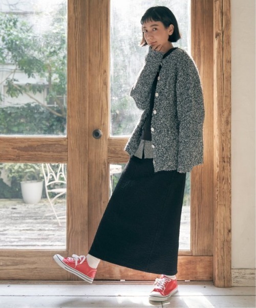 LBC(エルビーシー)の「リサイクルモコモコ2WAYカーディガン(カーディガン/ボレロ・レディース・イエロー/オレンジ/ブルー/チャコール・M)」の12枚目の写真