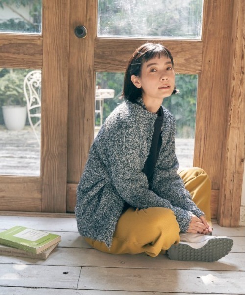 LBC(エルビーシー)の「リサイクルモコモコ2WAYカーディガン(カーディガン/ボレロ・レディース・イエロー/オレンジ/ブルー/チャコール・M)」の6枚目の写真