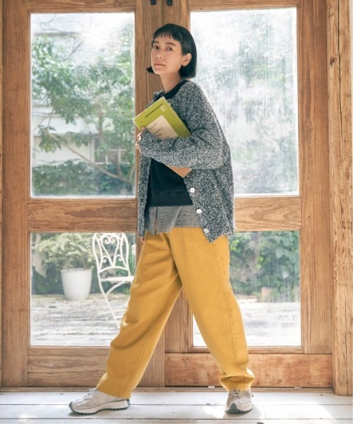 LBC(エルビーシー)の「リサイクルモコモコ2WAYカーディガン(カーディガン/ボレロ・レディース・イエロー/オレンジ/ブルー/チャコール・M)」の5枚目の写真