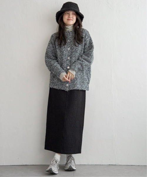 LBC(エルビーシー)の「リサイクルモコモコ2WAYカーディガン(カーディガン/ボレロ・レディース・イエロー/オレンジ/ブルー/チャコール・M)」の15枚目の写真