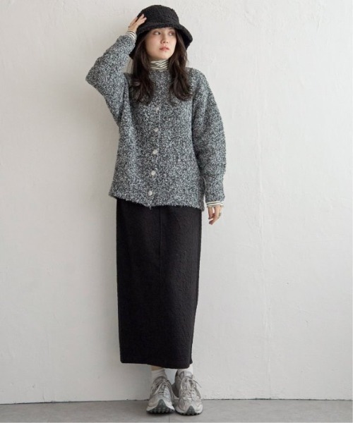 LBC(エルビーシー)の「リサイクルモコモコ2WAYカーディガン(カーディガン/ボレロ・レディース・イエロー/オレンジ/ブルー/チャコール・M)」の14枚目の写真