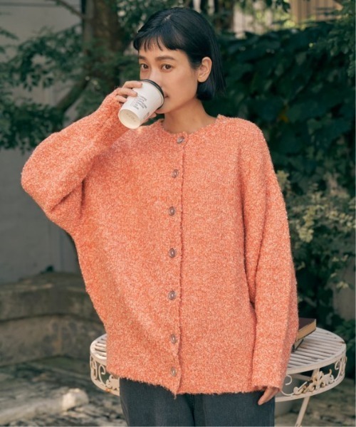 LBC(エルビーシー)の「リサイクルモコモコ2WAYカーディガン(カーディガン/ボレロ・レディース・イエロー/オレンジ/ブルー/チャコール・M)」の8枚目の写真