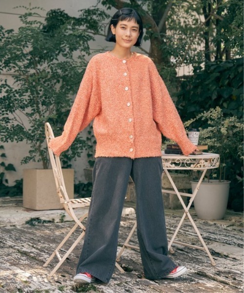 LBC(エルビーシー)の「リサイクルモコモコ2WAYカーディガン(カーディガン/ボレロ・レディース・イエロー/オレンジ/ブルー/チャコール・M)」の22枚目の写真