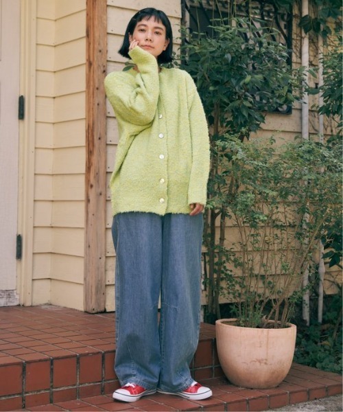 LBC(エルビーシー)の「リサイクルモコモコ2WAYカーディガン(カーディガン/ボレロ・レディース・イエロー/オレンジ/ブルー/チャコール・M)」の17枚目の写真