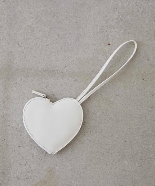 バレンタイン限定 ハート ポーチ 　カードケース　チャーム付き 楽天市場】[メール便送料無料]【名入れ ハート コインケース バッグ