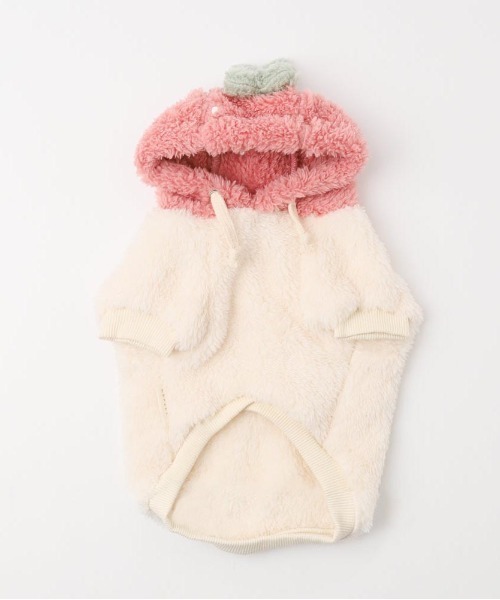 moncheri(モンシェリ)の「フルーツフードボアパーカー(ペットウェア・レディース・オレンジ/ピンク・S/L/XL/M/2M/XS)」の2枚目の写真