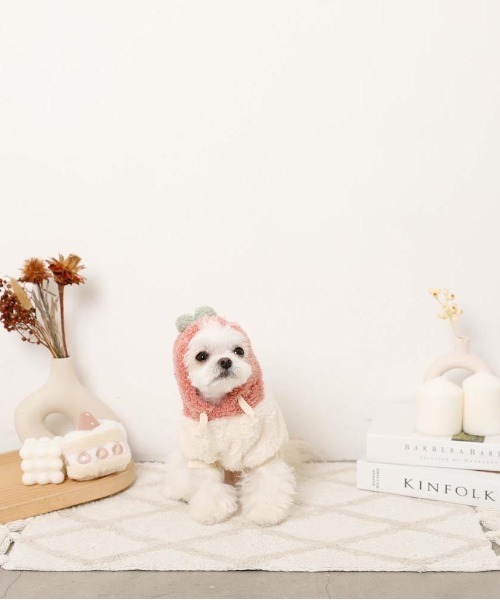 moncheri(モンシェリ)の「フルーツフードボアパーカー(ペットウェア・レディース・オレンジ/ピンク・S/L/XL/M/2M/XS)」の6枚目の写真