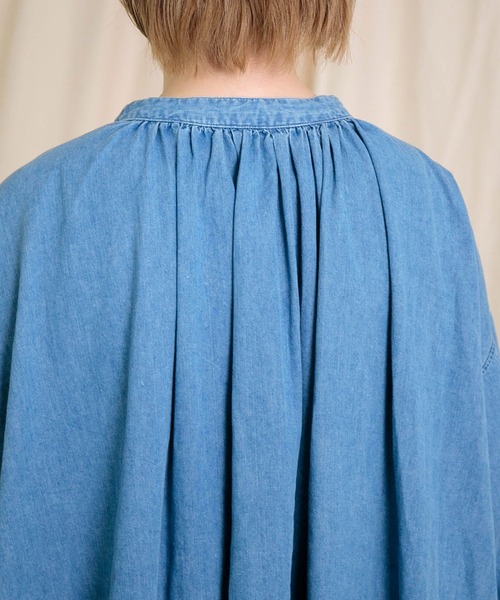 Brocante / ブロカント] 5ozデニム フラールワンピース | Domingo