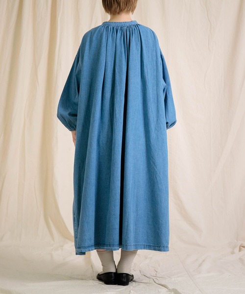 Brocante（ブロカント）の「[Brocante / ブロカント] 5ozデニム フラールワンピース（ワンピース・レディース・インディゴブルー・2）」の13枚目の写真