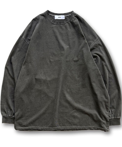 natto（ナット）の「vintage like loose silhouette long sleeve（Tシャツ/カットソー・メンズ・チャコール/グレー・FREE）」の2枚目の写真
