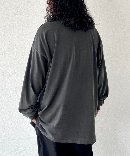 natto（ナット）の「vintage like loose silhouette long sleeve（Tシャツ/カットソー・メンズ・チャコール/グレー・FREE）」の18枚目の写真