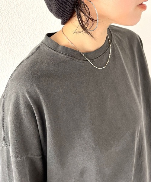 natto（ナット）の「vintage like loose silhouette long sleeve（Tシャツ/カットソー・メンズ・チャコール/グレー・FREE）」の21枚目の写真