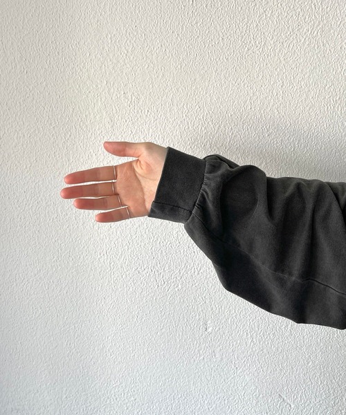 natto（ナット）の「vintage like loose silhouette long sleeve（Tシャツ/カットソー・メンズ・チャコール/グレー・FREE）」の11枚目の写真