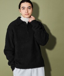 ＜CITEN＞シャギーニットポロシャツ