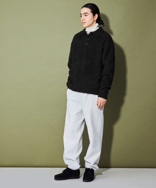 CITEN(シテン)の「<CITEN>シャギーニットポロシャツ(ニット/セーター・メンズ・ブラック/ライトブルー・L/M)」の8枚目の写真