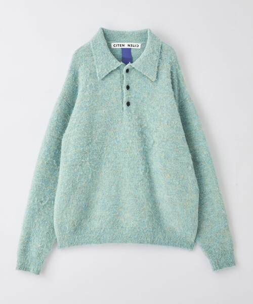 CITEN(シテン)の「<CITEN>シャギーニットポロシャツ(ニット/セーター・メンズ・ブラック/ライトブルー・L/M)」の12枚目の写真
