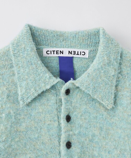 CITEN(シテン)の「<CITEN>シャギーニットポロシャツ(ニット/セーター・メンズ・ブラック/ライトブルー・L/M)」の14枚目の写真