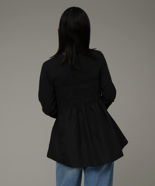 URBAN RESEARCH Sonny Label（アーバンリサーチサニーレーベル）の「シャーリングビスチェドッキングカットプルオーバー（Tシャツ/カットソー・レディース・ブラック/オフホワイト/ストライプ・FREE）」の16枚目の写真