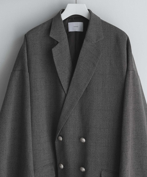 セットアップ対応】loose basic double tailored jacket
