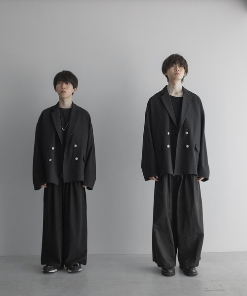 セットアップ対応】loose basic double tailored jacket