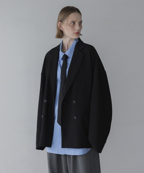 セットアップ対応】loose basic double tailored jacket / ルーズ