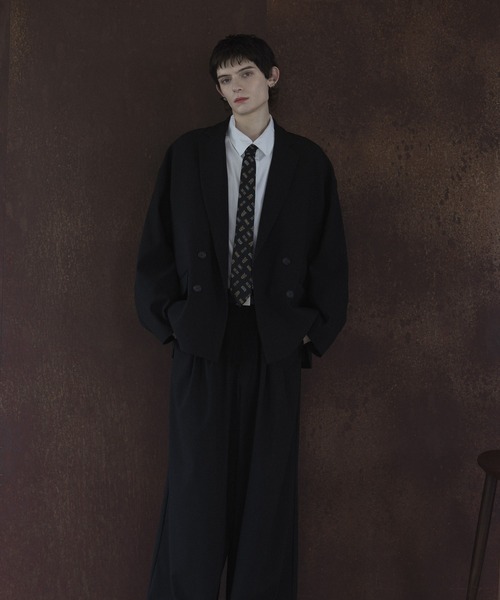 25SS remer ルーズベーシックダブルテーラードジャケット ブラック S 25SS remer ルーズベーシックダブルテーラードジャケット ブラック S