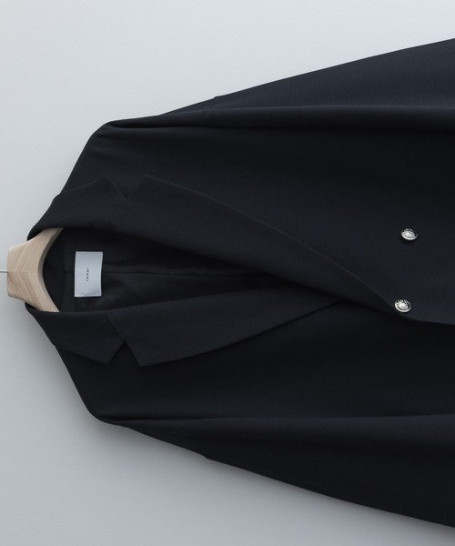 remer(リメール)の「【セットアップ対応】loose basic double tailored jacket / ルーズベーシックダブルテーラードジャケット(テーラードジャケット・メンズ・ダークブラウン/ブラック/グレイッシュベージュ/ネイビー/ブラック系その他/ブラウン系その他・MEDIUM/SMALL/X-SMALL/LARGE)」の19枚目の写真