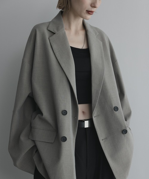 セットアップ対応】loose basic double tailored jacket / ルーズ