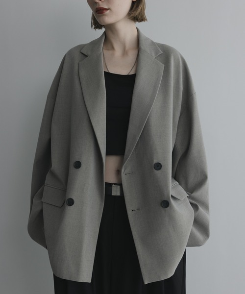 remer(リメール)の「remer 26秋冬コレクション新作 - loose basic double tailored jacket / ルーズベーシックダブルテーラードジャケット(セットアップ対応)(テーラードジャケット・メンズ・ダークブラウン/ブラック/グレイッシュベージュ/ネイビー/ブラック系その他/ブラウン系その他/ダークグレー・MEDIUM/SMALL/X-SMALL/LARGE)」の11枚目の写真