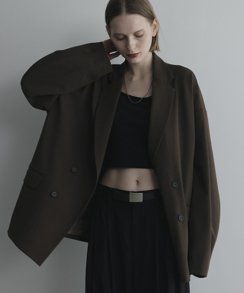 remer(リメール)の「remer 26秋冬コレクション新作 - loose basic double tailored jacket / ルーズベーシックダブルテーラードジャケット(セットアップ対応)(テーラードジャケット・メンズ・ダークブラウン/ブラック/グレイッシュベージュ/ネイビー/ブラック系その他/ブラウン系その他/ダークグレー・MEDIUM/SMALL/X-SMALL/LARGE)」の17枚目の写真