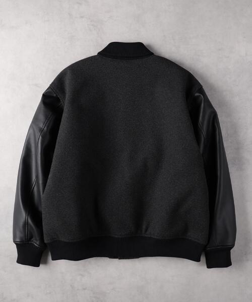 BACK NUMBER（バックナンバー）の「BACK NUMBER(バックナンバー)「THERMOLITE」中綿スタジャン（その他アウター・メンズ・ブラック/ダークグレー・M/L/XL/XXL）」の22枚目の写真