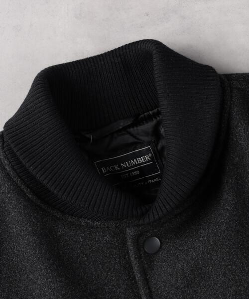 BACK NUMBER（バックナンバー）の「BACK NUMBER(バックナンバー)「THERMOLITE」中綿スタジャン（その他アウター・メンズ・ブラック/ダークグレー・M/L/XL/XXL）」の20枚目の写真