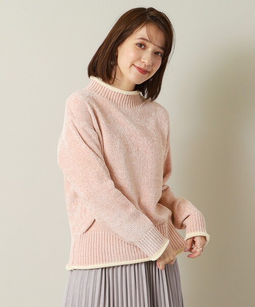 ITS'DEMO（イッツデモ）の「◆【手洗い可】ベロアモールニット（ニット/セーター・レディース・アイボリー/ブラウン系/サックスブルー/ピンク・00）」の16枚目の写真