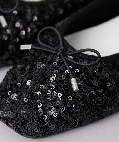 coen（コーエン）の「やみつきバレエシューズ（WEB限定サイズ）（バレエシューズ・レディース・シルバー/ブラック・22.5cm/23cm/23.5cm/24cm/24.5cm/25cm）」の6枚目の写真